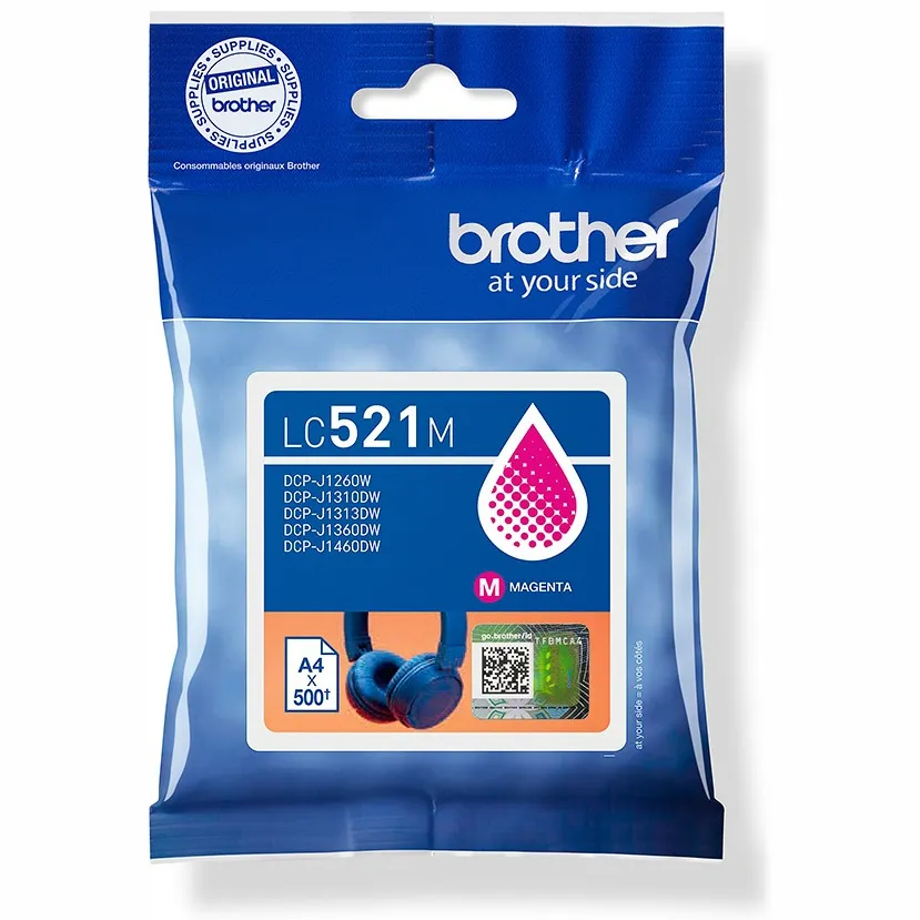Brother LC-521M inktcartridge magenta, foto 4