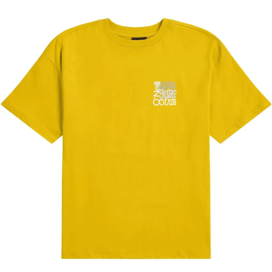 O'Neill T-shirt met backprint mosterdgeel, foto 2