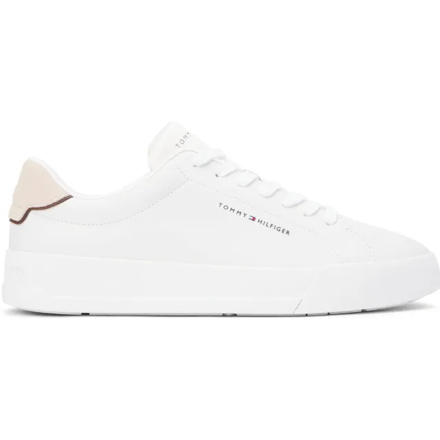 Tommy Hilfiger leren sneakers wit/ecru Gebroken wit