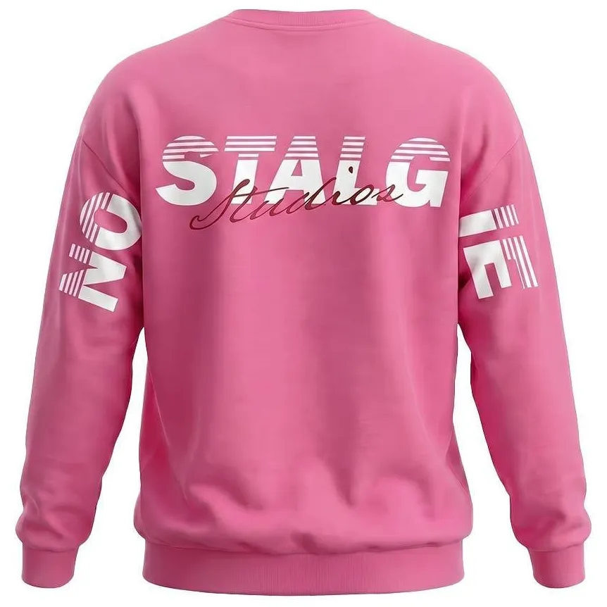 No Way Monday X Job Dutchtuber oversized sweater met backprint - roze, foto 4