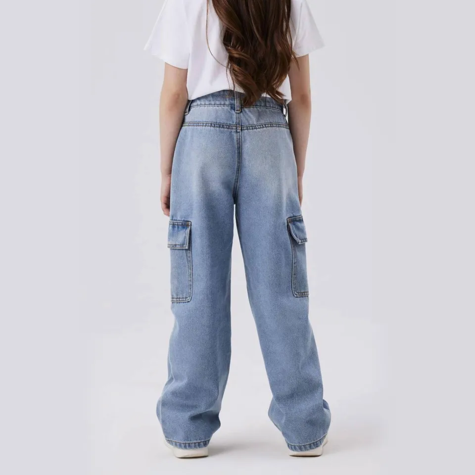 NAME IT KIDS wide leg jeans NKFROSE light blue denim, foto 6