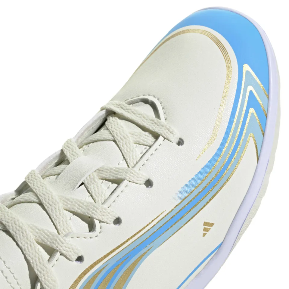 Adidas Performance F50 junior voetbalschoenen - zand/blauw, foto 5