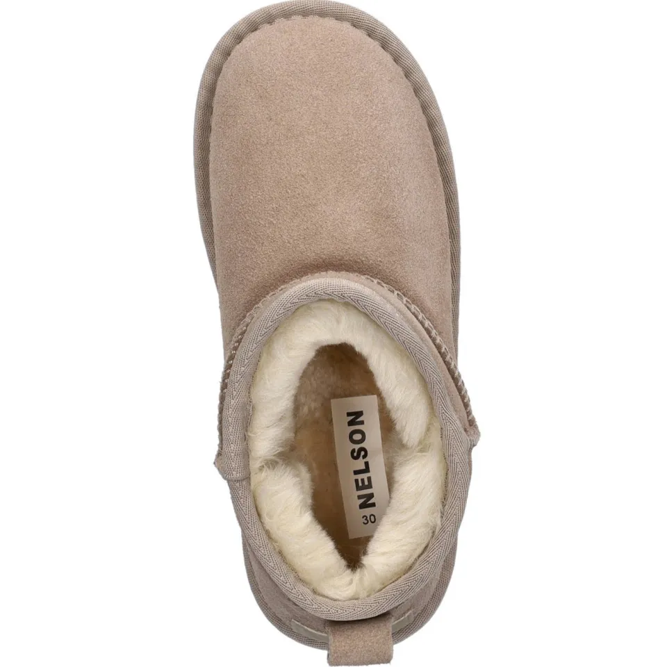 Nelson Kids gevoerde suède enkelboots beige, foto 3