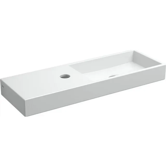 Clou Fontein Clou Mini Wash Me 56x19x6cm Keramiek Glans Wit (Met Kraangat Links)