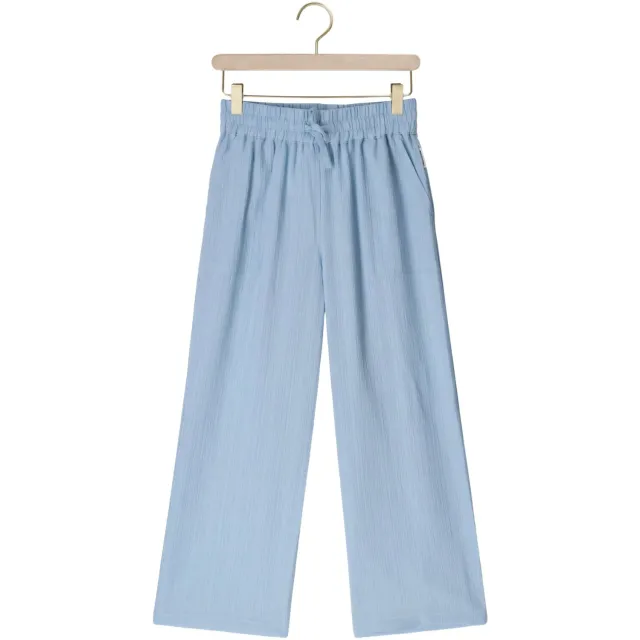 Retour Jeans wide leg casual broek lichtblauw