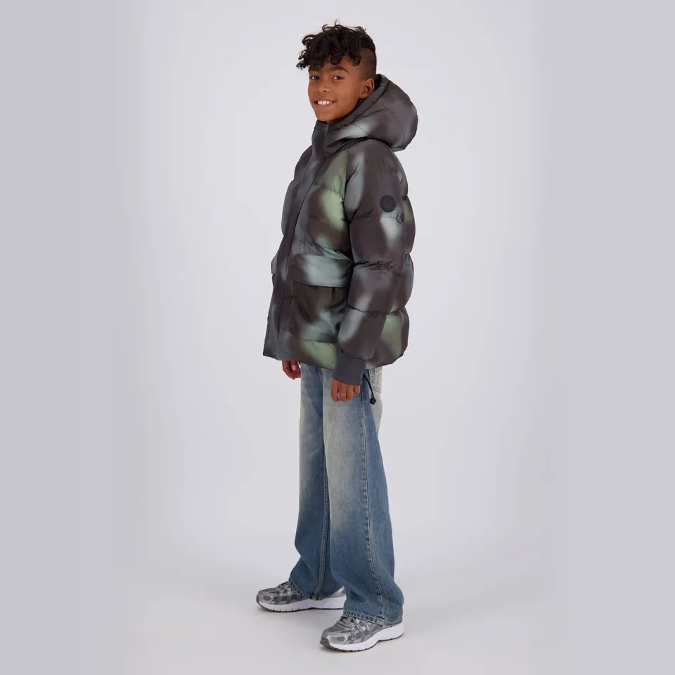 Vingino winterparka met print grijs, foto 5