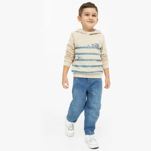S.Oliver hoodie met print - beige/blauw, foto 3