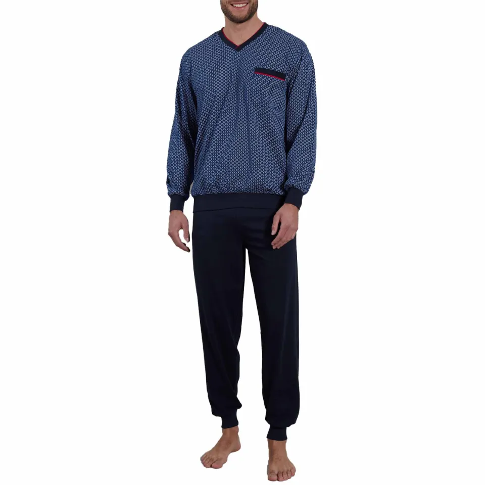 Götzburg pyjama set blauw Blauw/donkerblauw