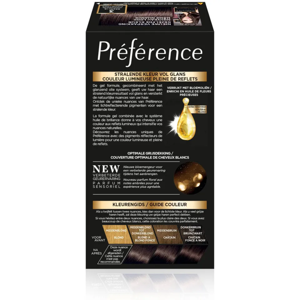 L'oréal Préférence 3.0 haarkleurmiddel donkerbruin 3.0 donkerbruin, foto 4