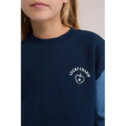 WE Fashion oversized sweater met ruches - blauw, foto 4