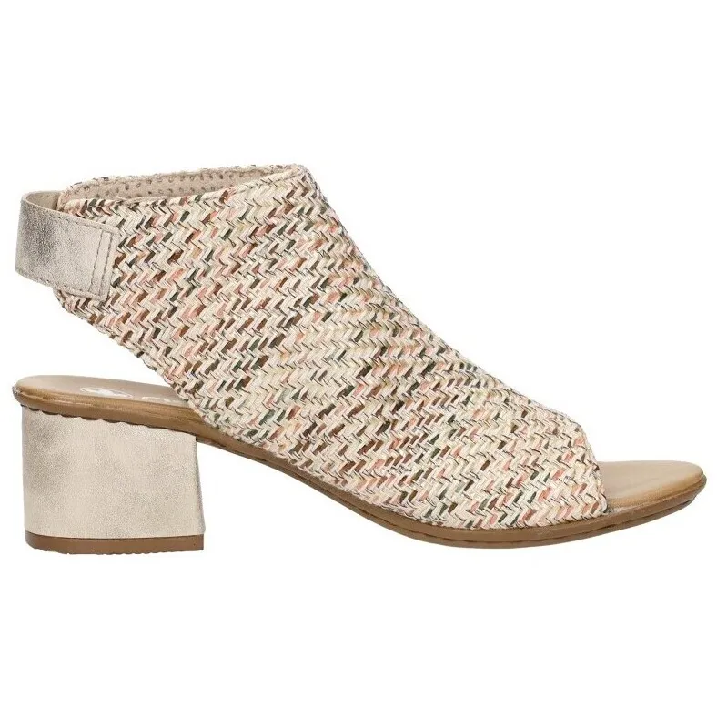 Rieker sandalen hak beige