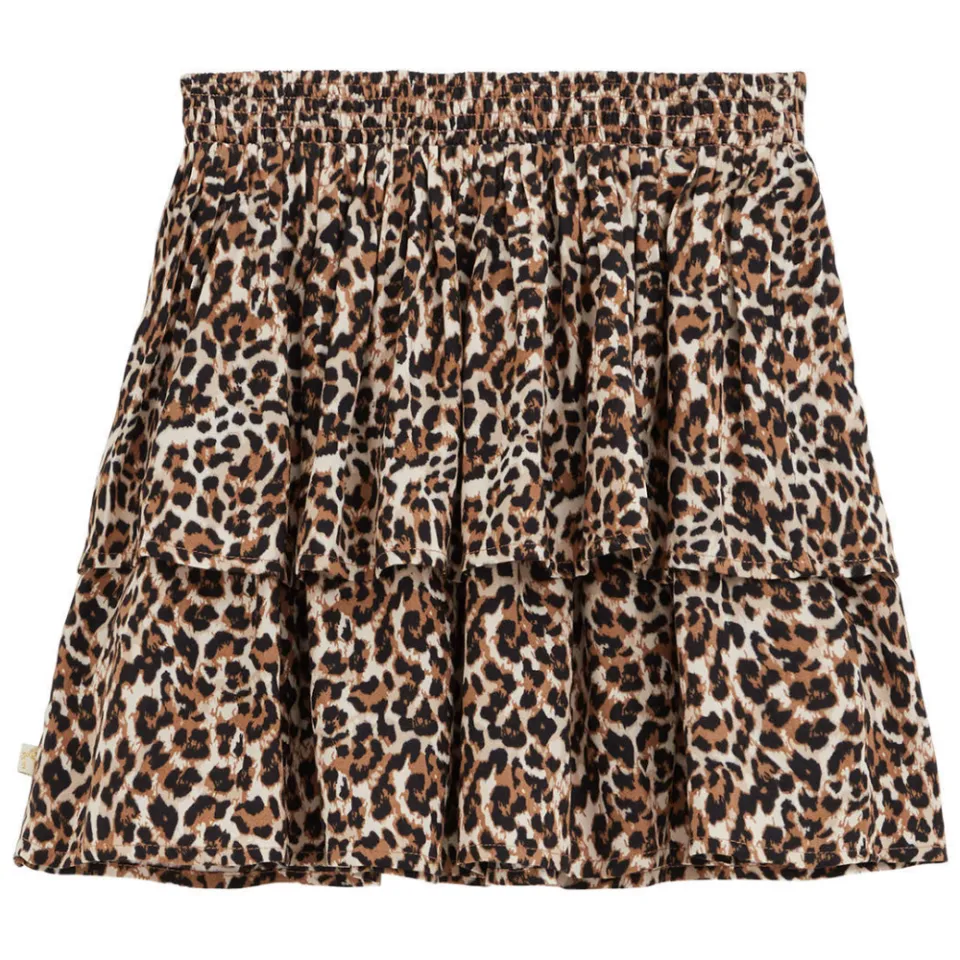 WE Fashion korte rok panterprint beige, foto 2