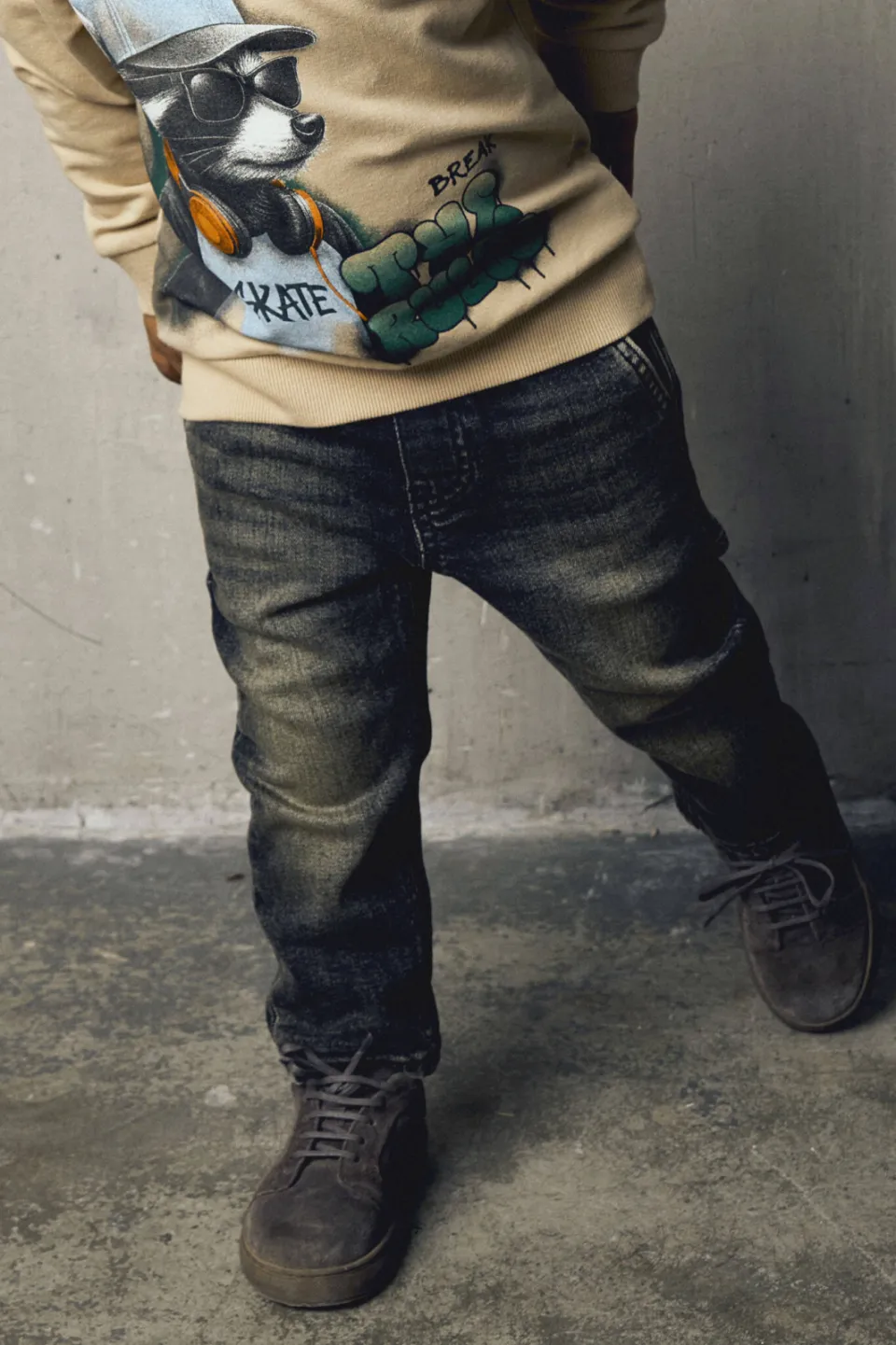 NAME IT MINI NMMBEN loose fit jeans - bruin, foto 4