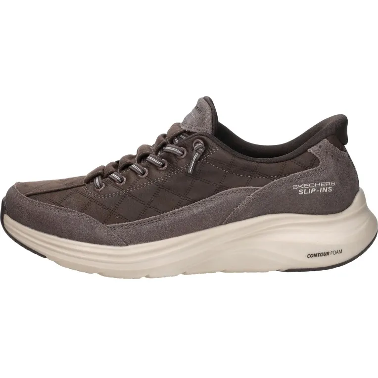 Skechers Slip-ins Contour Foam veterschoenen bruin, foto 2