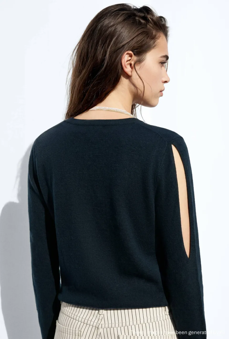 Mango TEEN trui met cut-out - marineblauw, foto 3