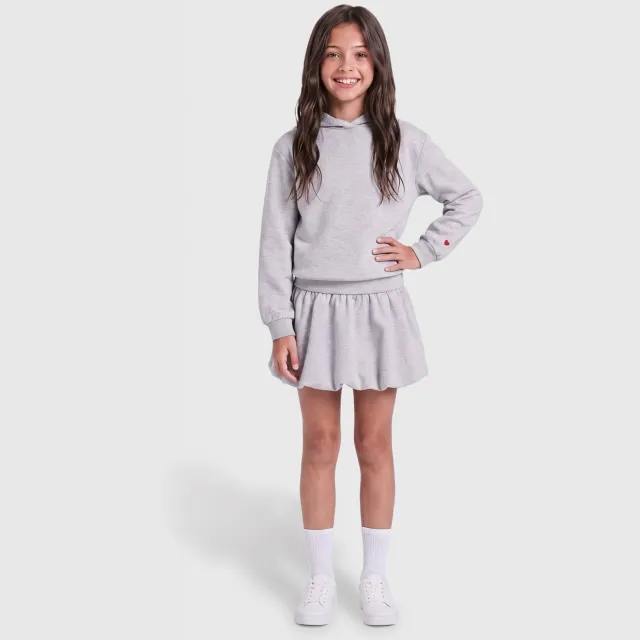 KIDS ONLY GIRL korte sweatjurk met borduursels - lichtgrijs
