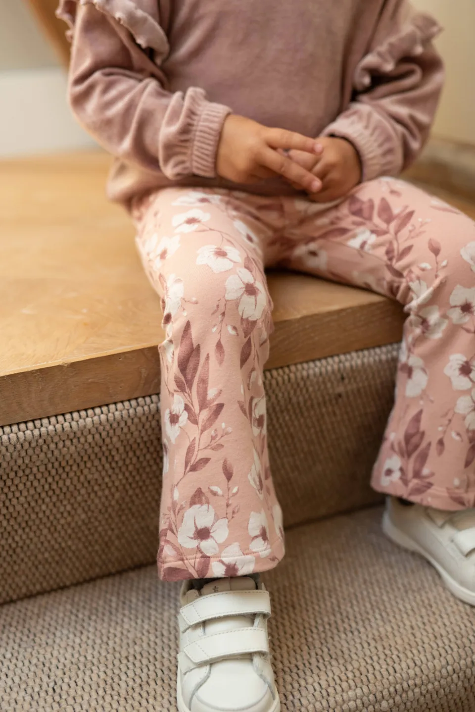 Dirkje gebloemde haarband en legging set - roze, foto 4