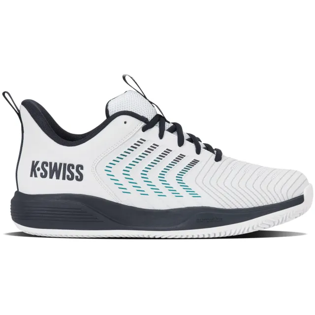 K-Swiss ULTRASHOT LIGHT CLAY mesh tennisschoenen - wit/antraciet