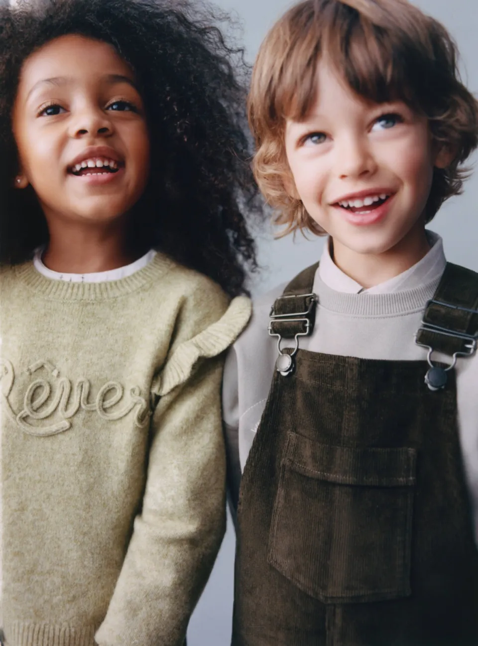 Mango Kids corduroy tuinbroek donkergroen