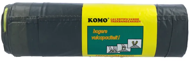 Komo vuilniszakken met trekband 60 liter grijs