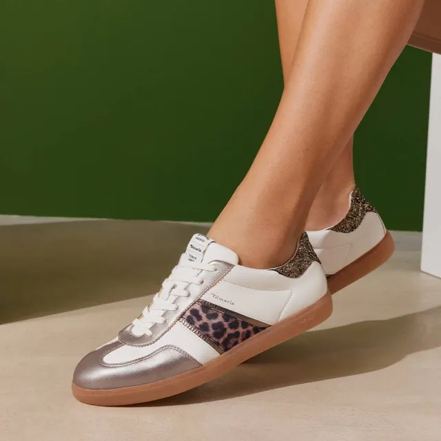 Tamaris lage sneakers wit