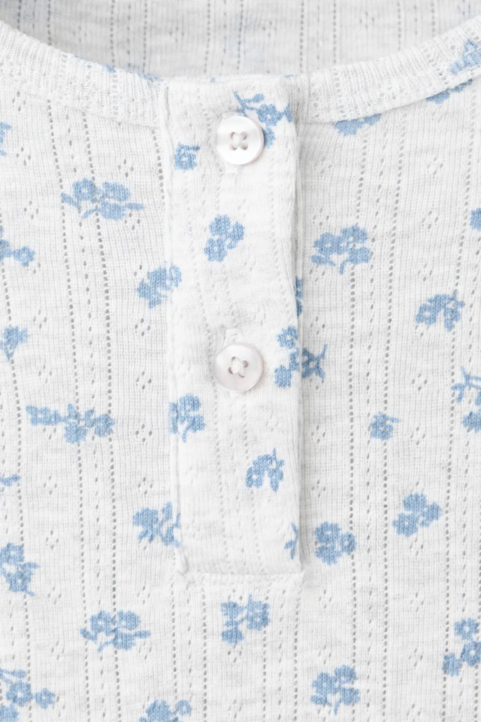 Mango gebloemde pyjama pastelgrijs pastelgrijs/blauw, foto 3