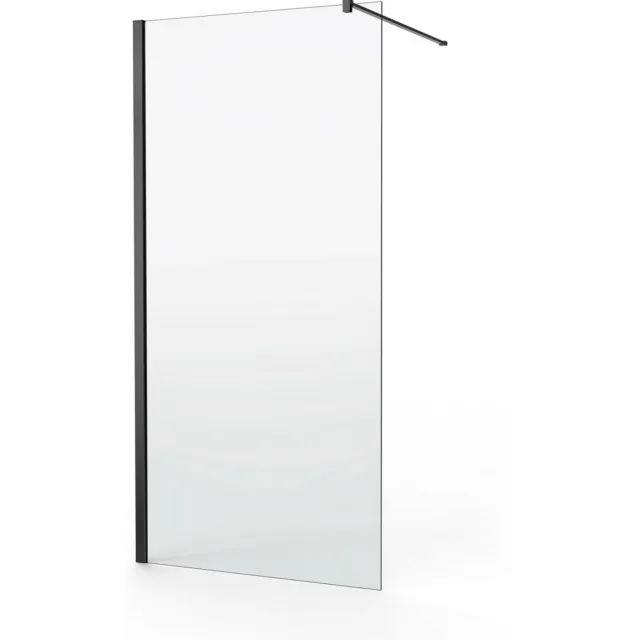 Go by Van Marcke Inloopdouche Van Marcke Go Linard 140x200 cm 8 mm EasyClean Profielloos Zwart