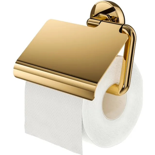 Tiger Cooper toiletrolhouder met klep goud