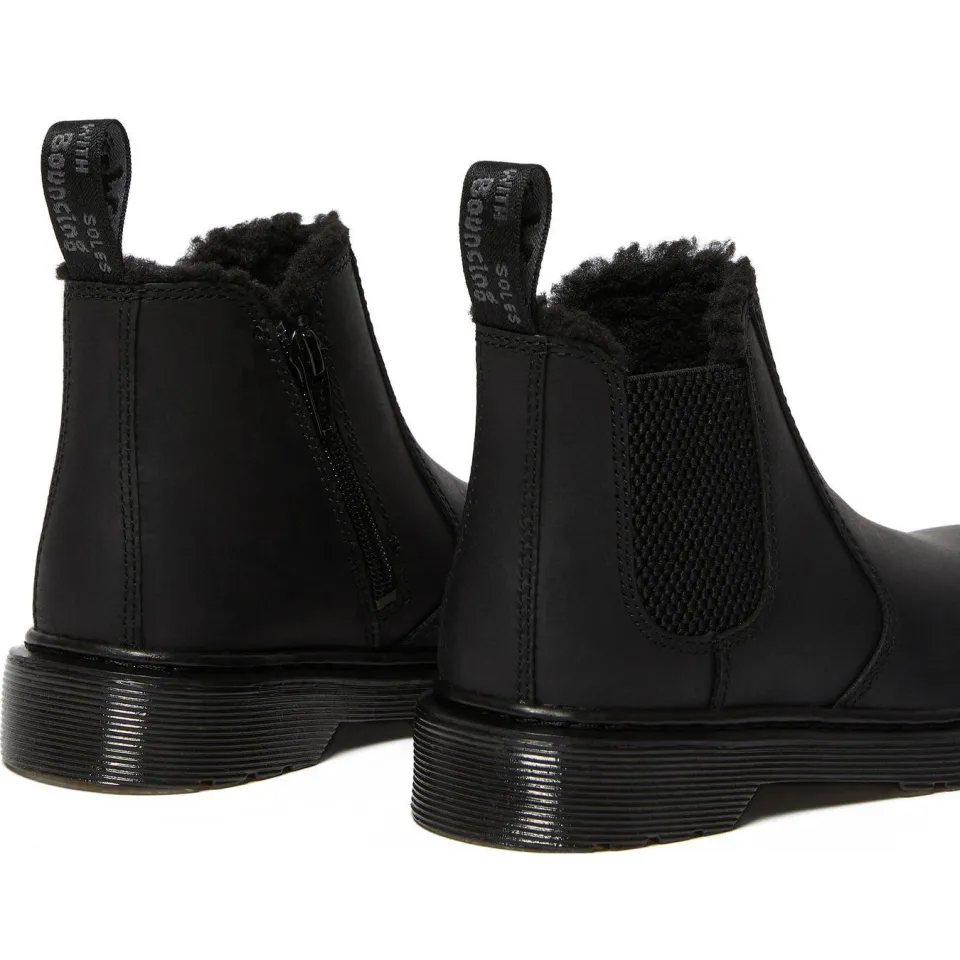 Dr. Martens 2976 Leonore Mono gevoerde leren enkelboots zwart schoolkind, foto 7