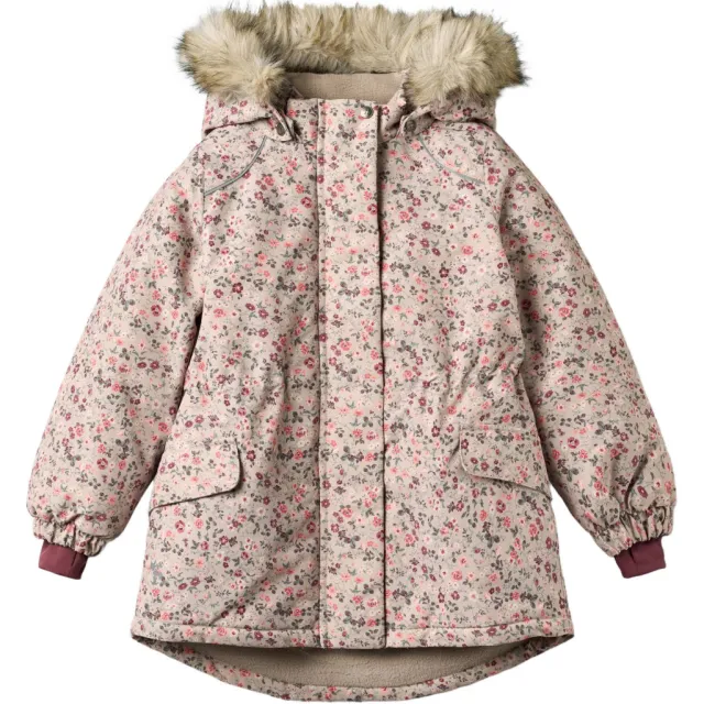 Wheat gebloemde winterparka roze