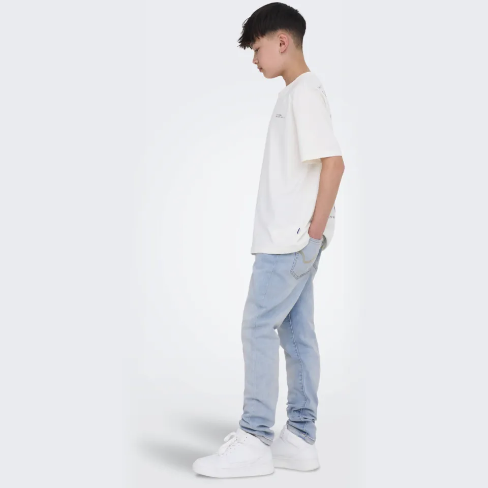 Only & Sons JUNIOR tapered jeans light blue denim, foto 3
