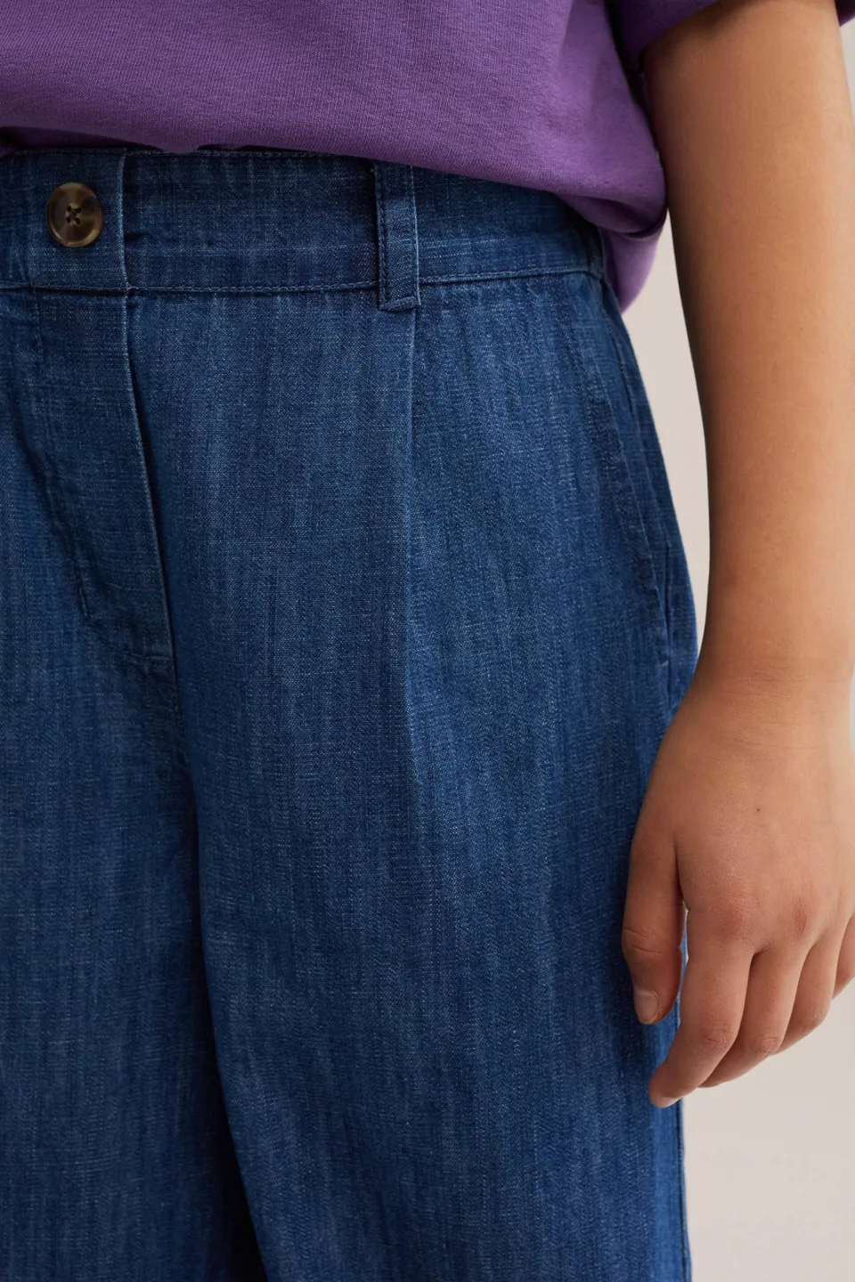 WE Fashion Blue Ridge denim loose fit broek donkerblauw, foto 5