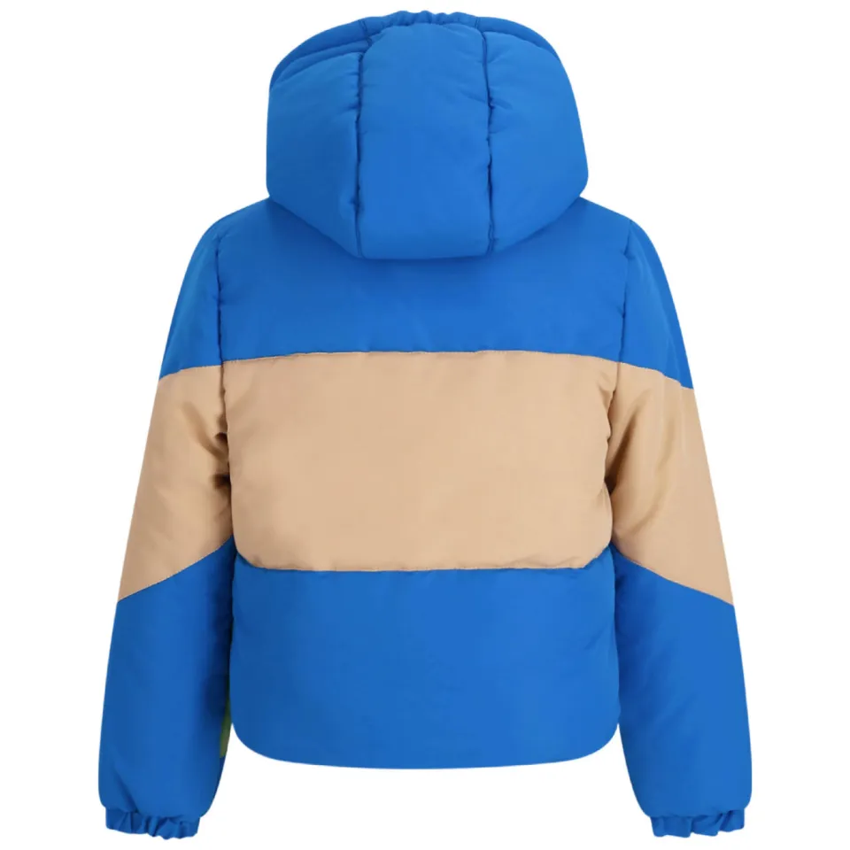 Moodstreet gewatteerde winterjas helderblauw beige, foto 4