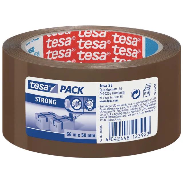Tesa Verpakkingstape - Bruin - 66m X 50mm, foto 2