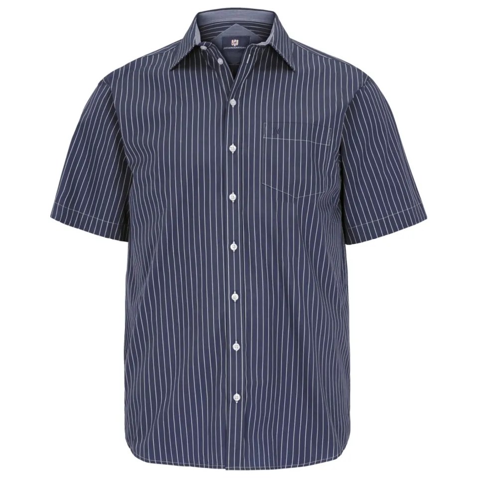 Jan Vanderstorm casual overhemd blauw, foto 2