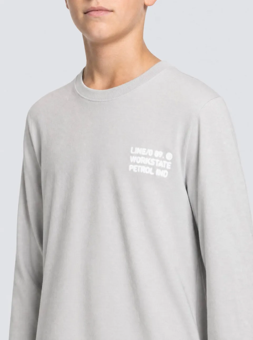 Petrol Industries longsleeve met backprint grijs, foto 5