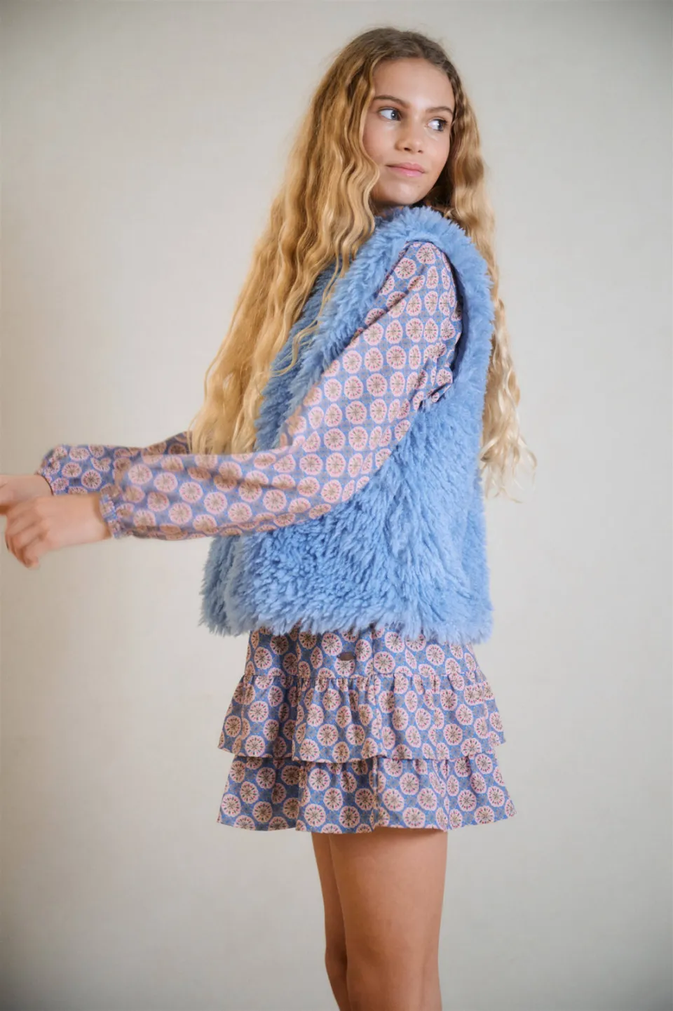 NoBell’ teddy gilet blauw, foto 5