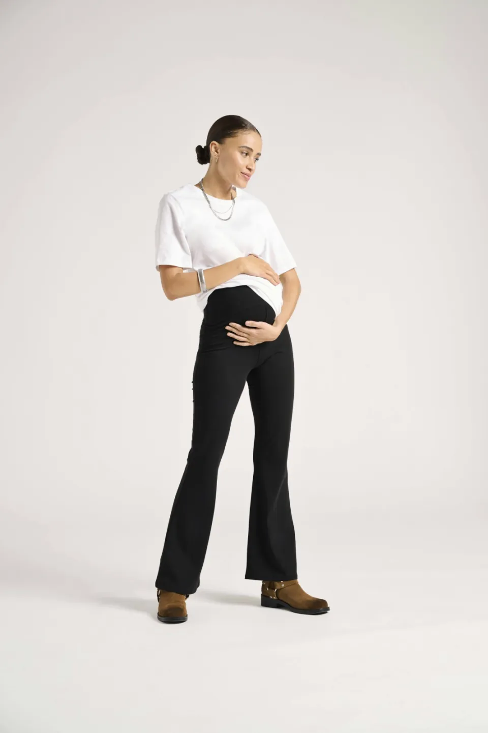 Only MATERNITY OLMLOVELY flared zwangerschapsbroek luipaardprint bruin/zwart, foto 4