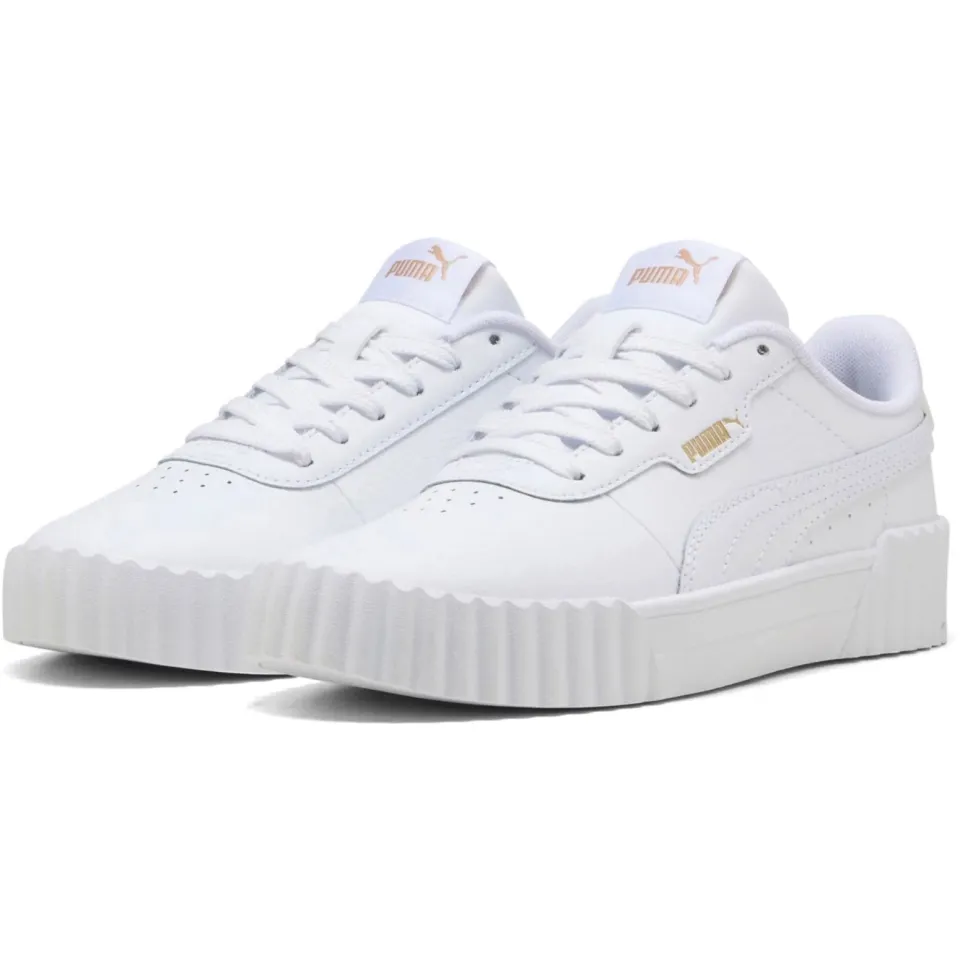 Puma Carina 3.0 sneakers wit/goud, foto 2