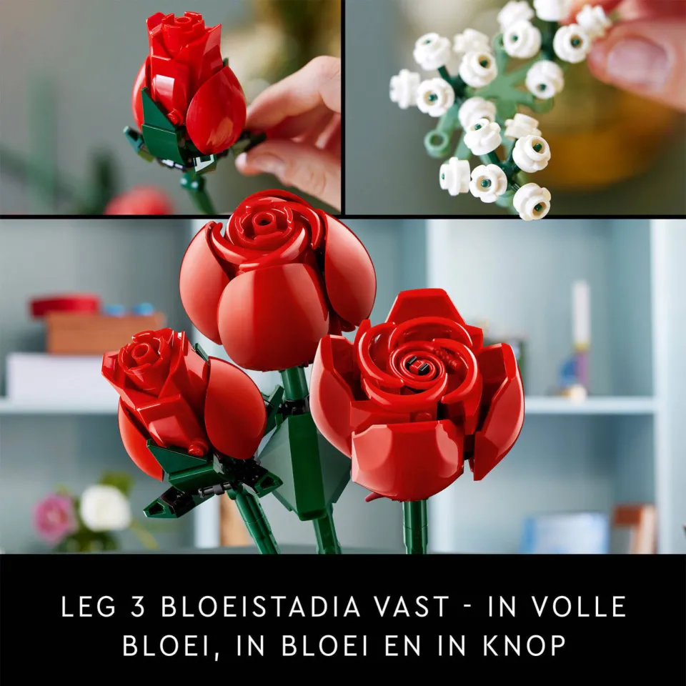 Lego Botanical Collection Rozenboeket Decoratief Bloemen Bouwpakket uit de Botanical Collection 10328, foto 7