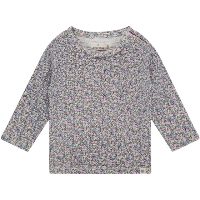 A Tiny Story longsleeve met bloemenprint Lila/blauw