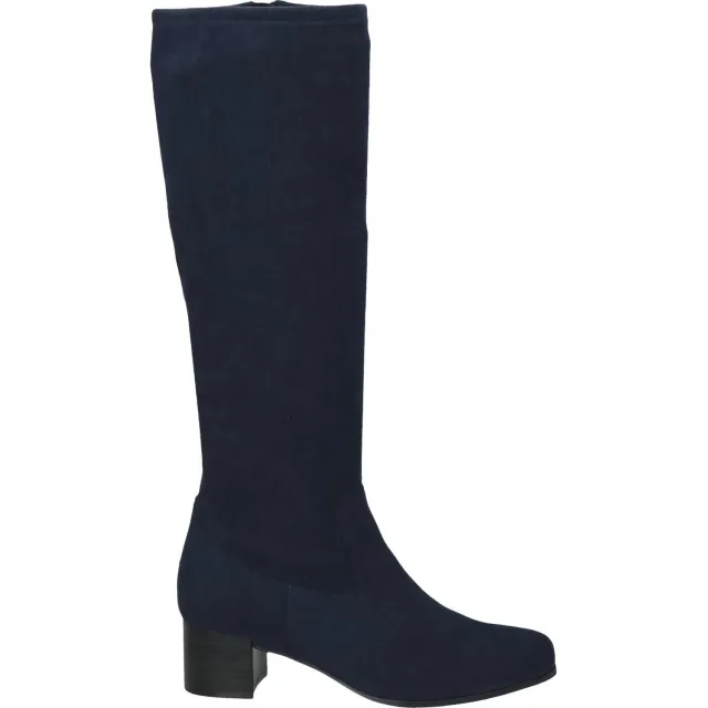 Caprice Narnia suèdelook laarzen met blokhak - donkerblauw
