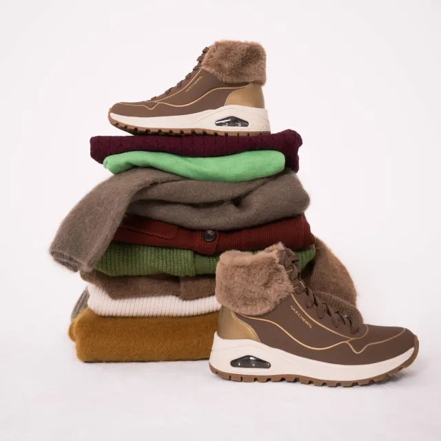 Skechers Uno Rugged Shimmer veterboots taupe, foto 2