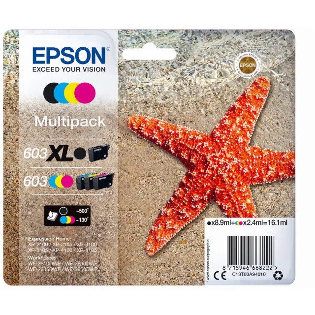 Epson 603XL Cartridges Combo Pack Inkt Zwart