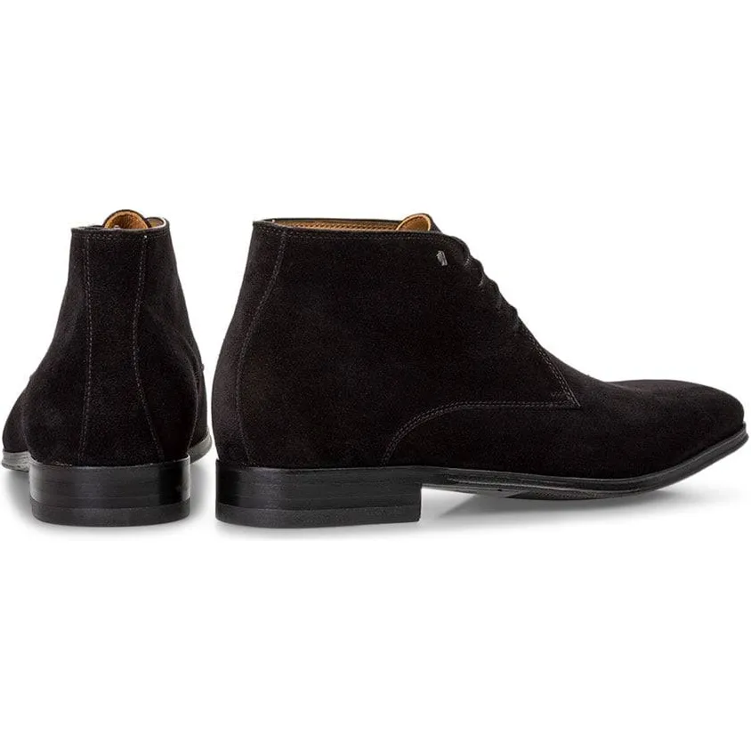 Floris Van Bommel Raffa 05.03 suède enkelboots zwart, foto 4