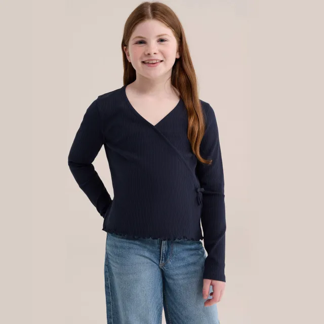 WE Fashion longsleeve donkerblauw