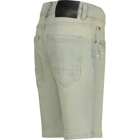 Raizzed regular waist denimshort lichtblauw, foto 2