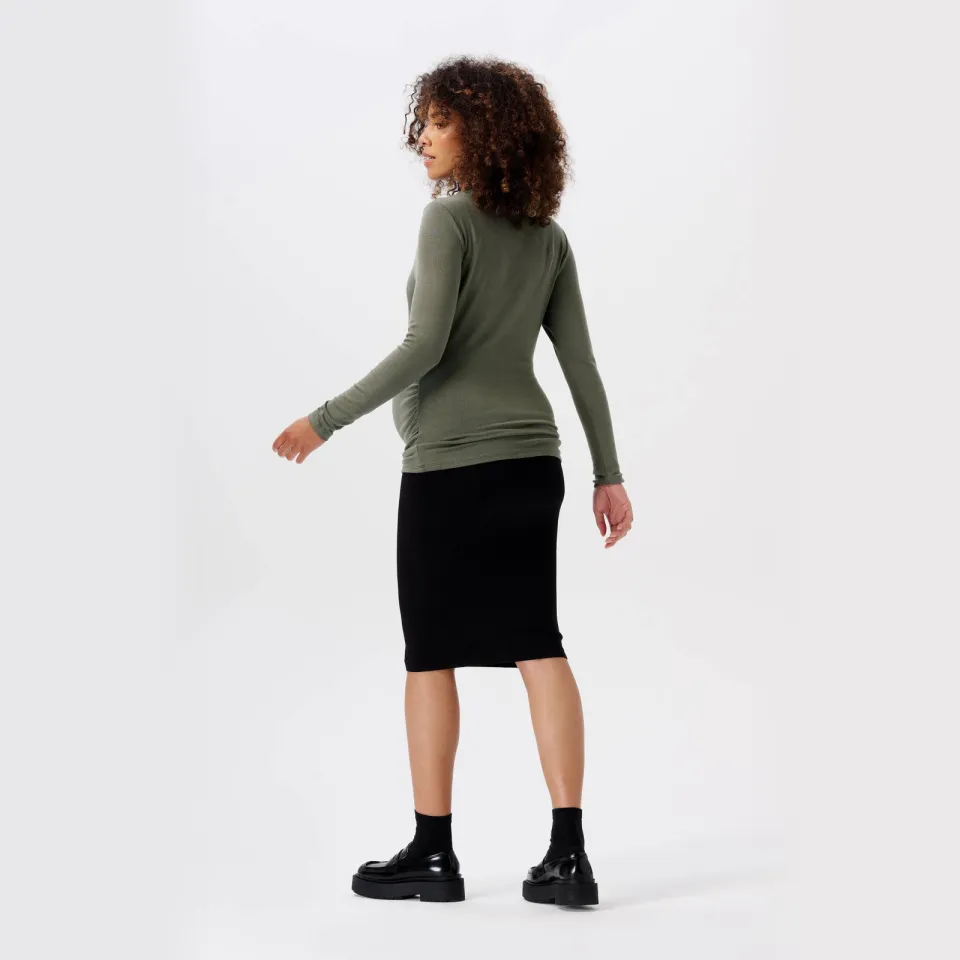 Noppies Rosa zwangerschaps- en voedingslongsleeve olijfgroen, foto 4