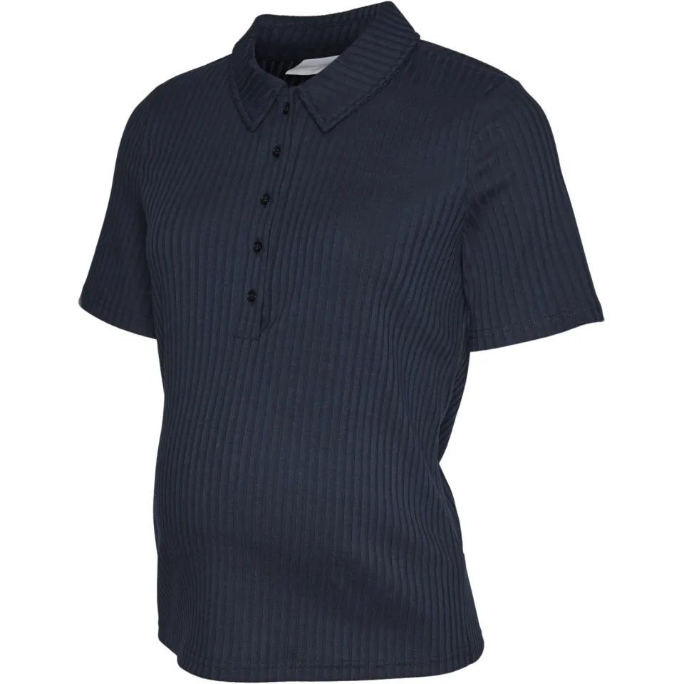 Mamalicious zwangerschaps- en voedings polo donkerblauw, foto 2