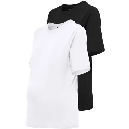 Only Maternity zwangerschaps T-shirt zwart en wit, foto 3
